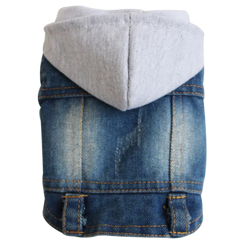 XS-2XL Denim Dog Clothes Cowboy Pet Dog Coat Puppy Clothing for Small Dogs Jeans Jacket Dog Vest Coat Puppy Outfits Cat Clothes
