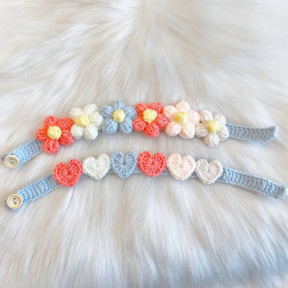Pet Handmade Woven Collar Love Flower Collar Necklace for Cat Dog Cute Jewelry Decorative Pet Collar Pets Acessorios