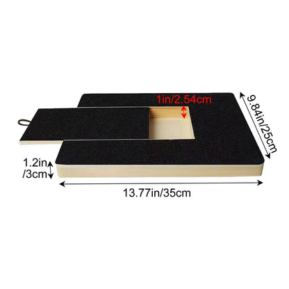 Wooden Dog Nail Scratch Board with Treat Drawer - Stress-Free Grooming Solution for All Breeds