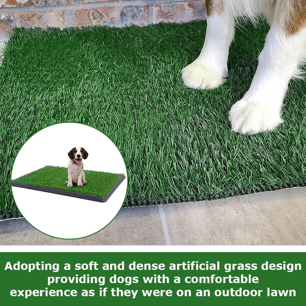Dog Indoor Potty Pad,With Dog Poop Picker and Degradable Pet Waste Bags,Dogs Pee Pads,Pup Simulation Lawn Toilet Mat,Artificial Grass Rug Pee Mat ,Puppy Training Toilet Mat, for Pets