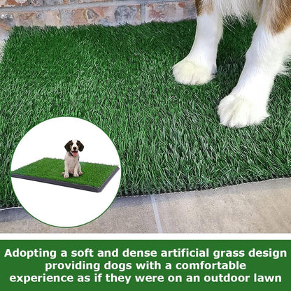 Dog Indoor Potty Pad,With Dog Poop Picker and Degradable Pet Waste Bags,Dogs Pee Pads,Pup Simulation Lawn Toilet Mat,Artificial Grass Rug Pee Mat ,Puppy Training Toilet Mat, for Pets