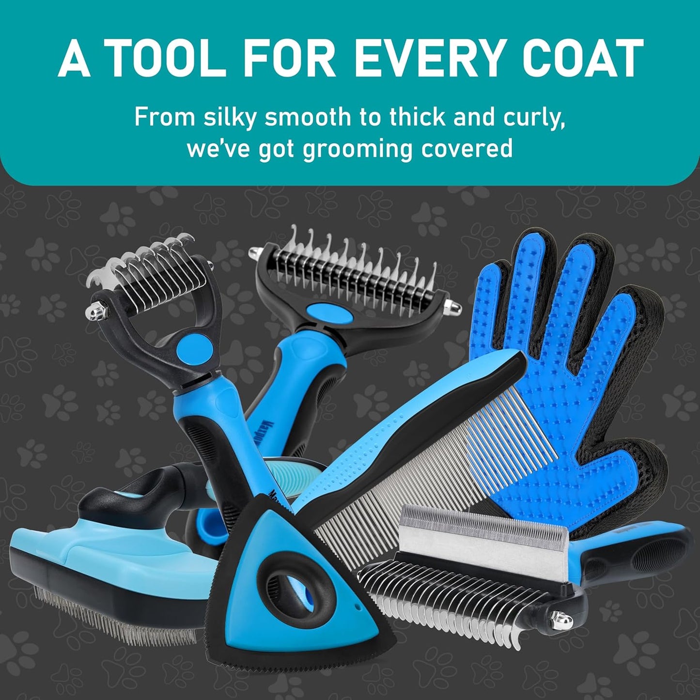 Pet Grooming Brush, Shedding Undercoat Rake, Dogs