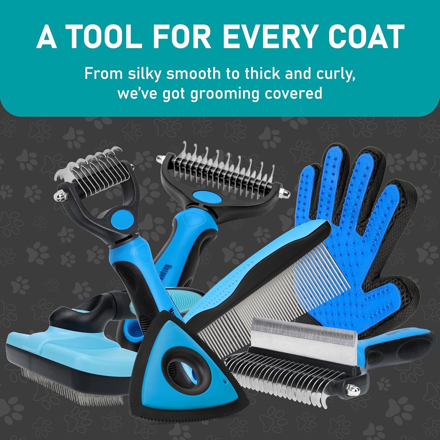 Pet Grooming Brush, Shedding Undercoat Rake, Dogs