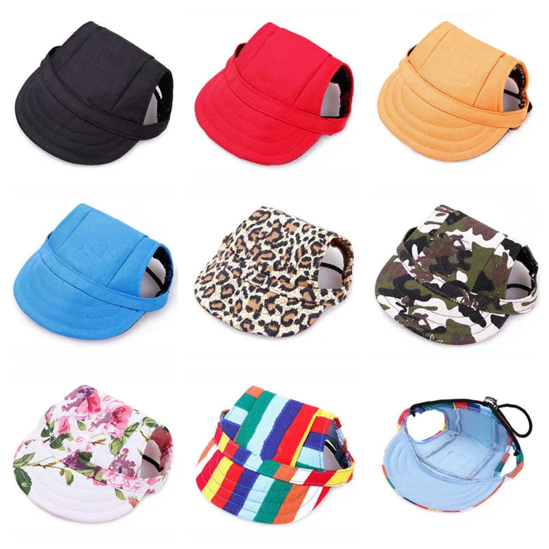 Dog Baseball Cap Adjustable Dog Outdoor Sport Sun Protection Baseball Hat Cap Visor Sunbonnet Outfit for Puppy Small Dog Pet Cat