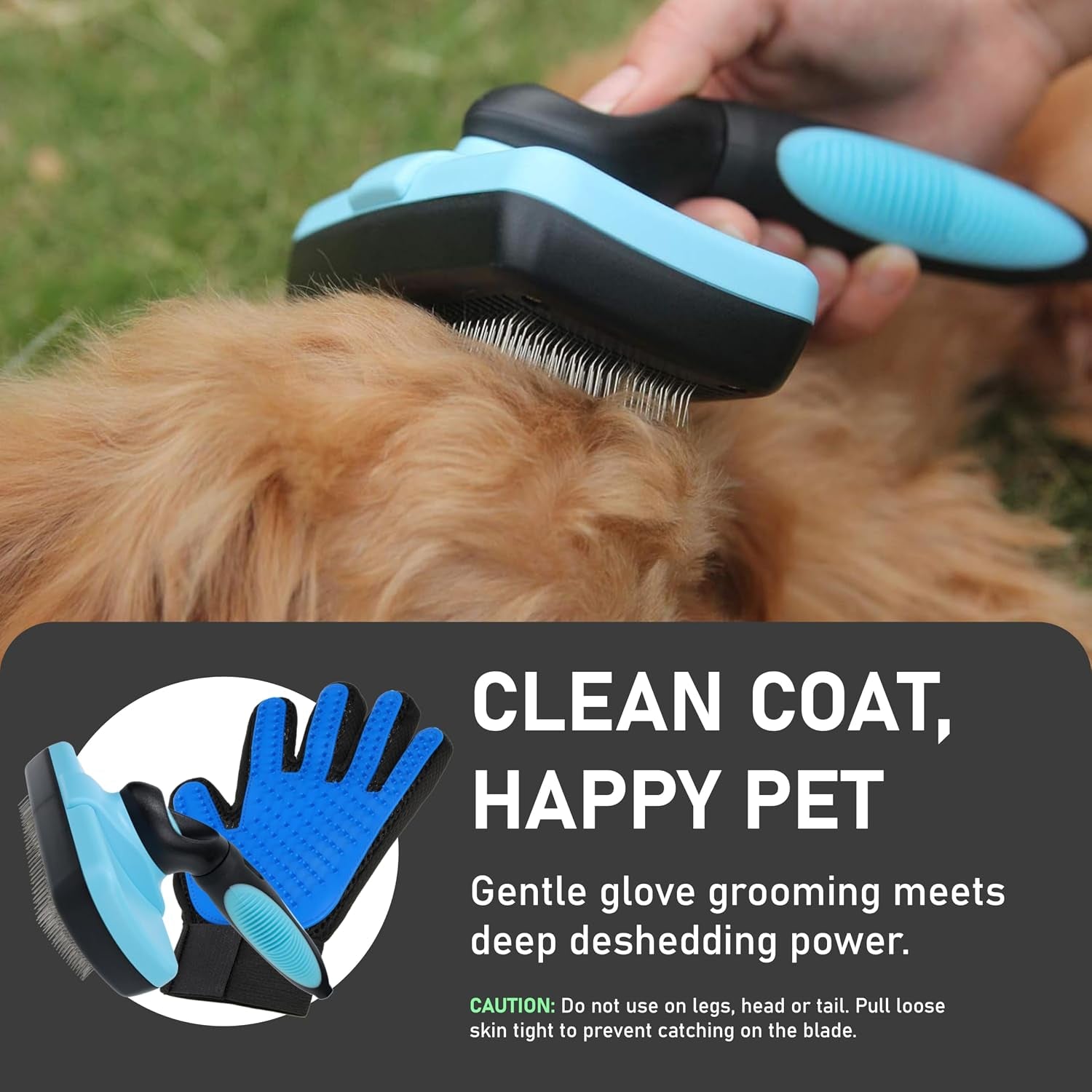 Pet Grooming Brush, Shedding Undercoat Rake, Dogs