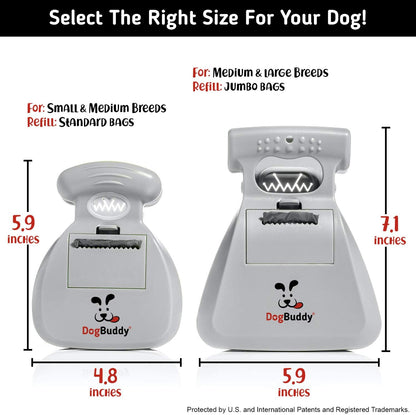New Pooper Scooper - Small, Medium or Large Dog Pooper Scooper - Portable Poop Scoop - Dog Poop Scooper with Waste Bag Dispenser - Large - Mist