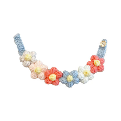 Pet Handmade Woven Collar Love Flower Collar Necklace for Cat Dog Cute Jewelry Decorative Pet Collar Pets Acessorios