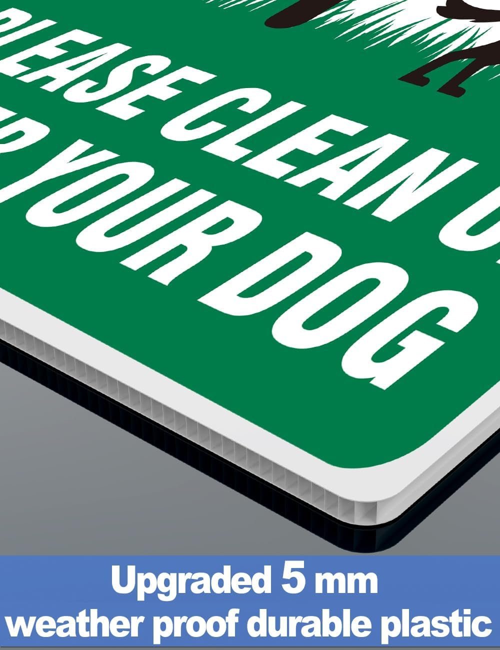 Clean up after Your Dog Signs, 2-Pack 13"X10" Double-Sided Pick up after Your Dog Sign with Metal Stake, Smile Your on Camera Signs, No Dog Poop Signs for Yard