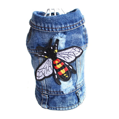 XS-2XL Denim Dog Clothes Cowboy Pet Dog Coat Puppy Clothing for Small Dogs Jeans Jacket Dog Vest Coat Puppy Outfits Cat Clothes