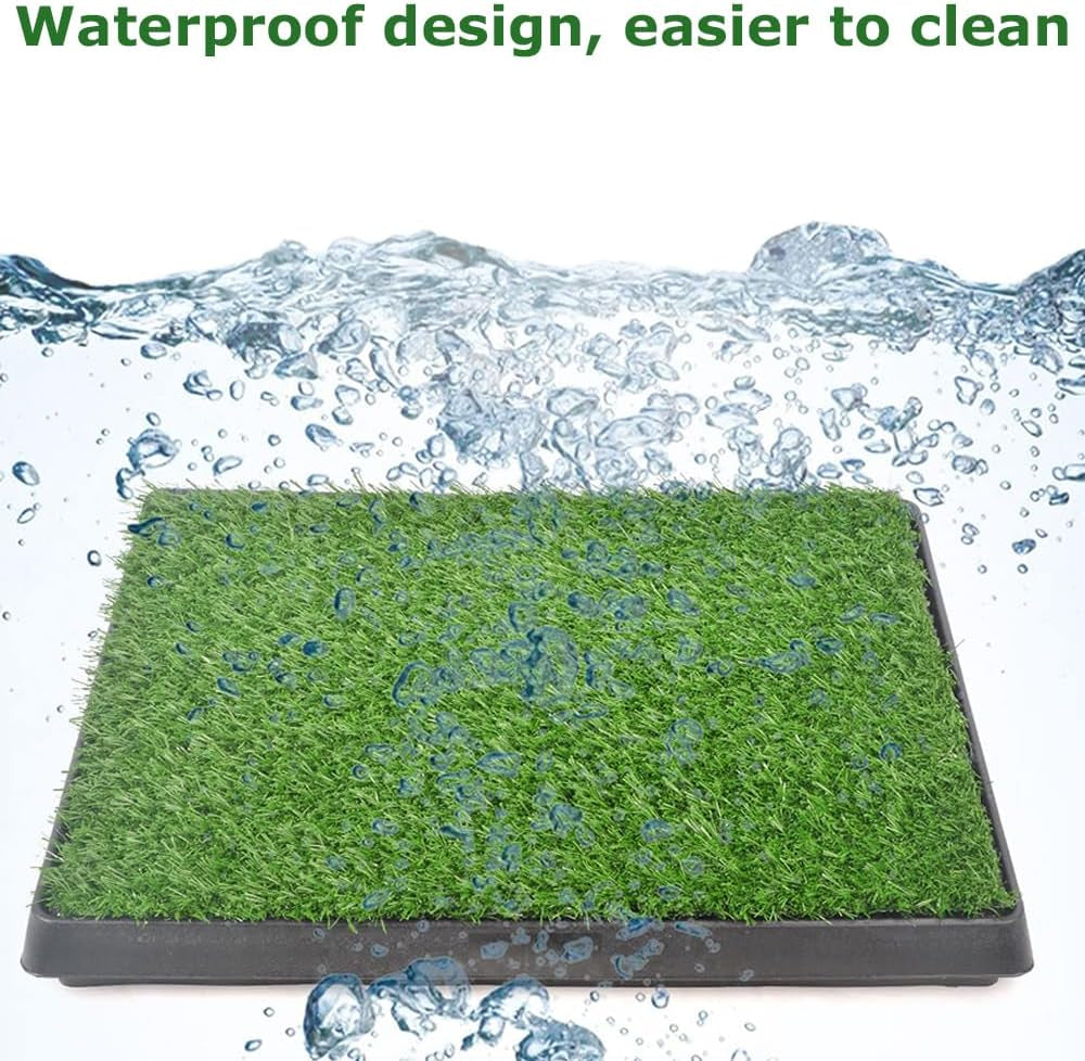 Dog Indoor Potty Pad,With Dog Poop Picker and Degradable Pet Waste Bags,Dogs Pee Pads,Pup Simulation Lawn Toilet Mat,Artificial Grass Rug Pee Mat ,Puppy Training Toilet Mat, for Pets