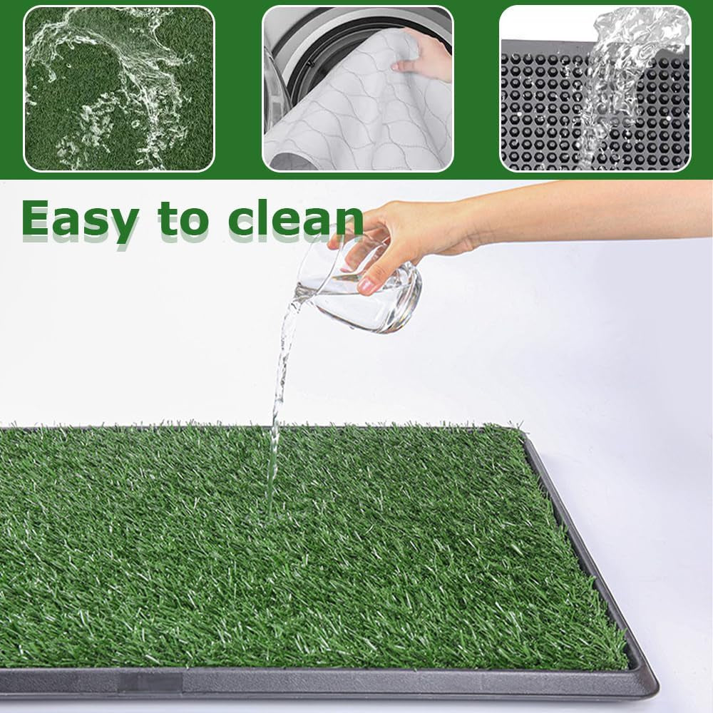 Dog Indoor Potty Pad,With Dog Poop Picker and Degradable Pet Waste Bags,Dogs Pee Pads,Pup Simulation Lawn Toilet Mat,Artificial Grass Rug Pee Mat ,Puppy Training Toilet Mat, for Pets