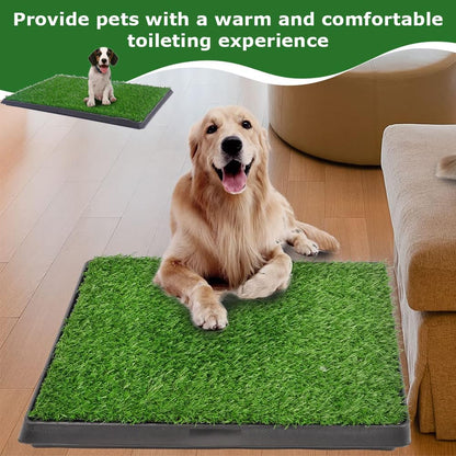 Dog Indoor Potty Pad,With Dog Poop Picker and Degradable Pet Waste Bags,Dogs Pee Pads,Pup Simulation Lawn Toilet Mat,Artificial Grass Rug Pee Mat ,Puppy Training Toilet Mat, for Pets