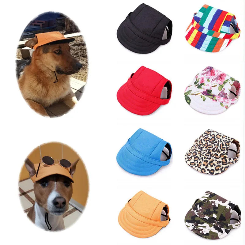 Dog Baseball Cap Adjustable Dog Outdoor Sport Sun Protection Baseball Hat Cap Visor Sunbonnet Outfit for Puppy Small Dog Pet Cat