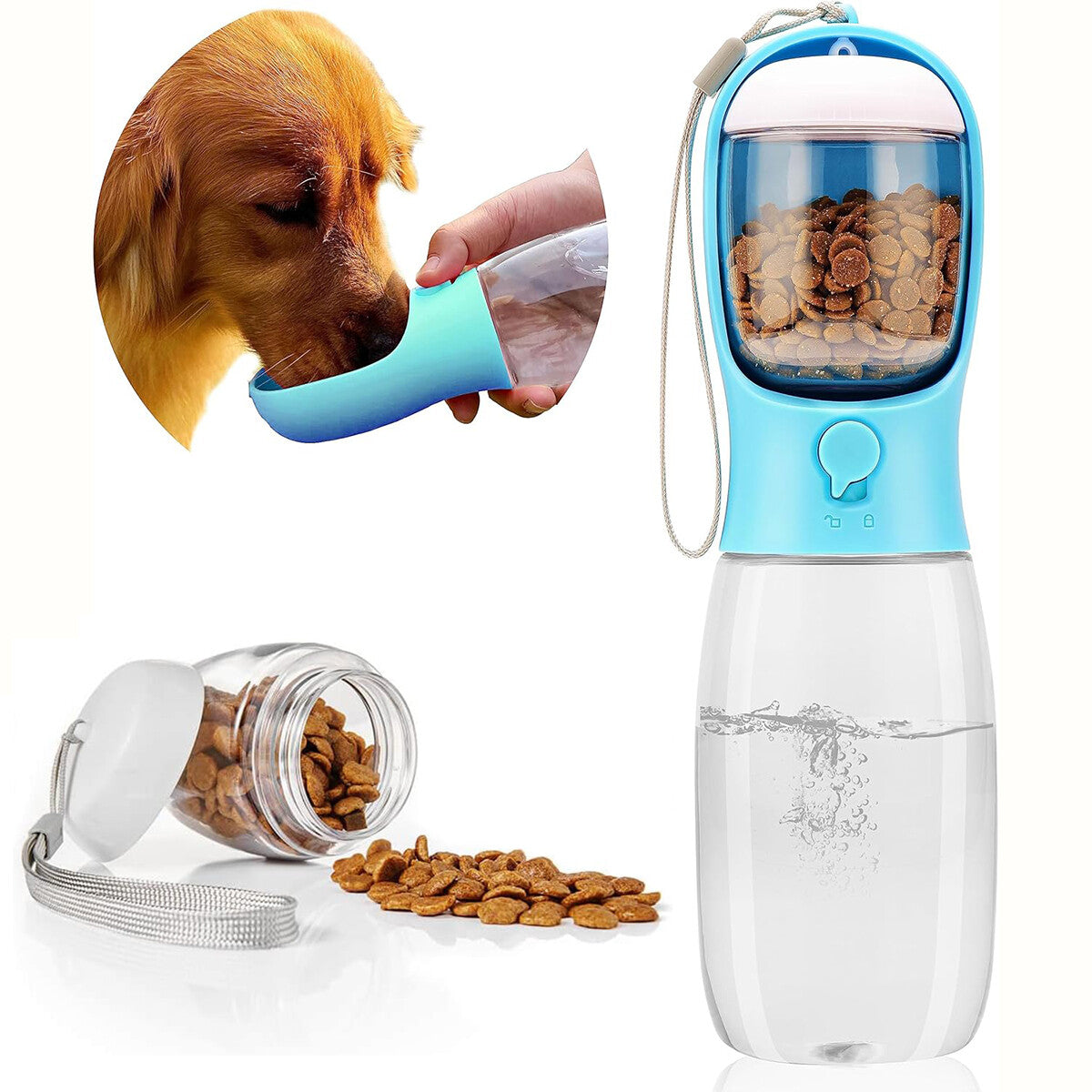 550Ml Pet Portable Water Bottle Puppy Dog Cat Cup Drinking Travel Outdoor Feeder