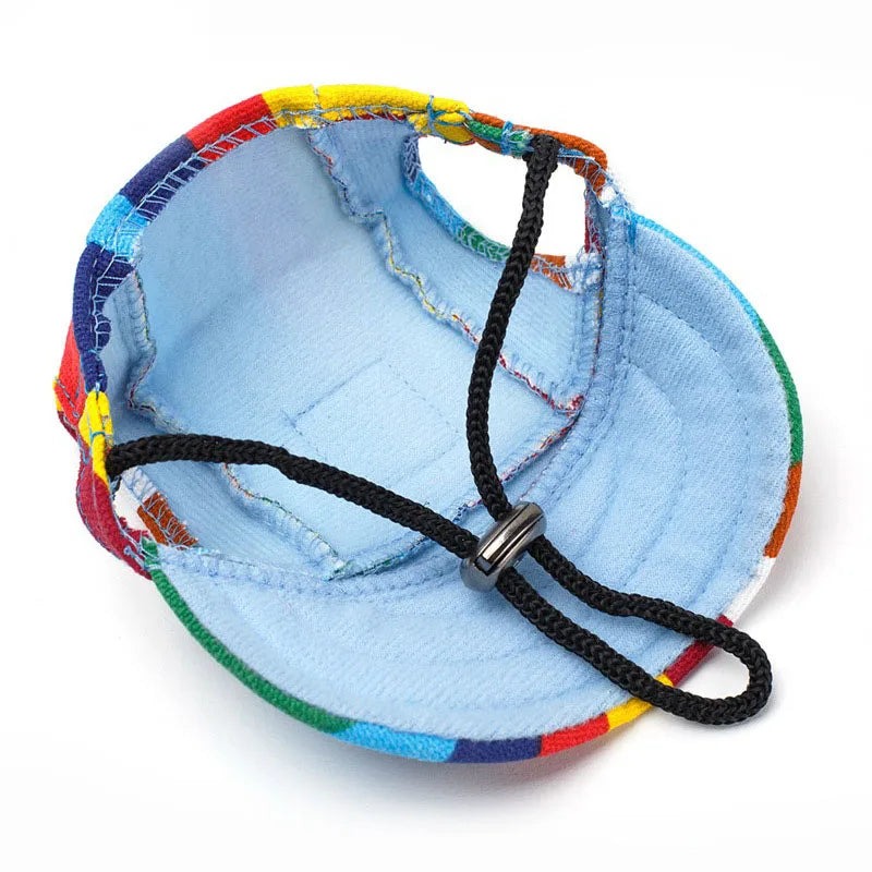 Dog Baseball Cap Adjustable Dog Outdoor Sport Sun Protection Baseball Hat Cap Visor Sunbonnet Outfit for Puppy Small Dog Pet Cat