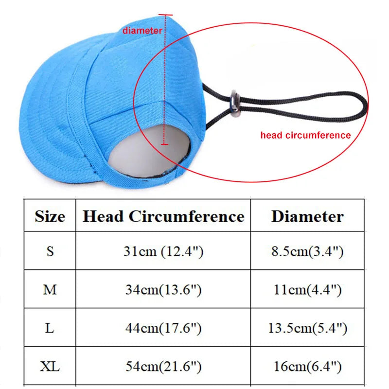 Dog Baseball Cap Adjustable Dog Outdoor Sport Sun Protection Baseball Hat Cap Visor Sunbonnet Outfit for Puppy Small Dog Pet Cat